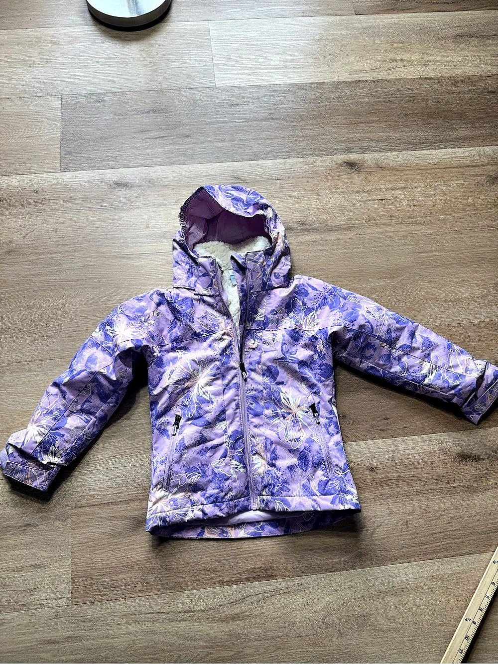 Columbia Interchange Girls XS Purple Floral Jacket